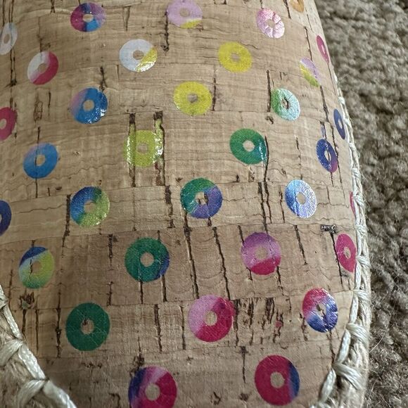 Vaneli Cork Slip On Sz 7.5 Espadrille Flat Loafer Niobe Cork Multi Color Comfort - Picture 5 of 8